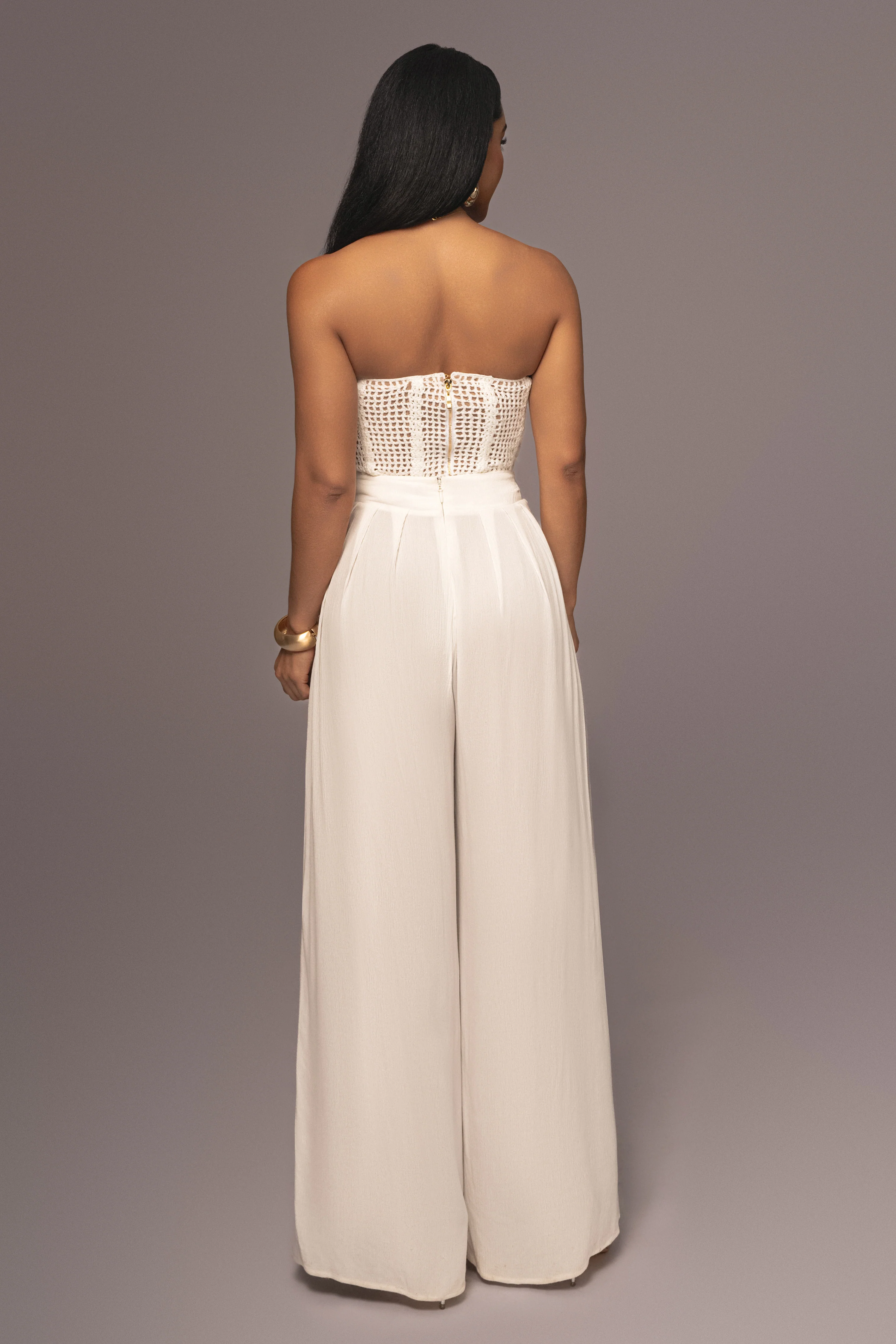 White Want It All Crochet Bustier - Image 10
