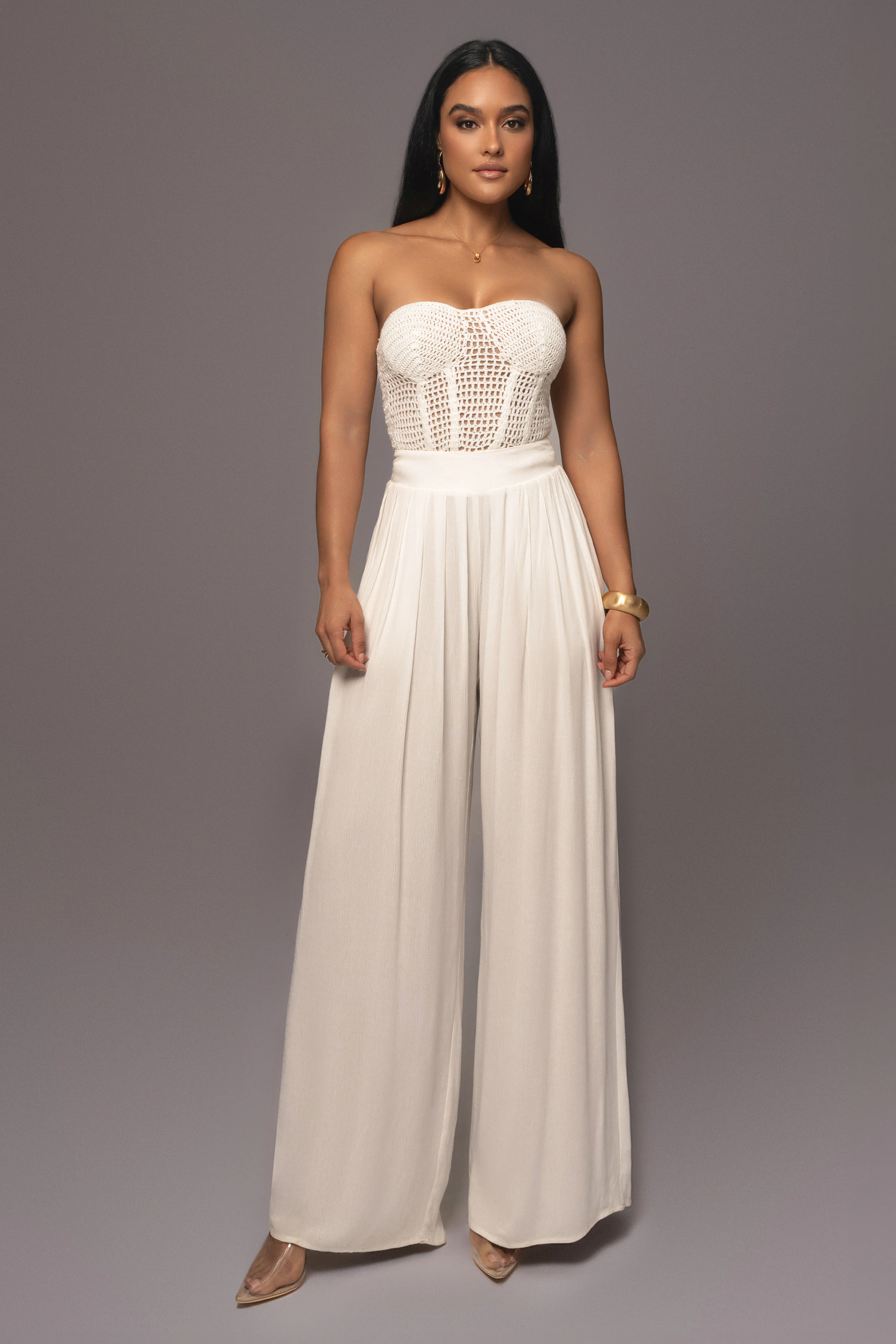 White Want It All Crochet Bustier - Image 4