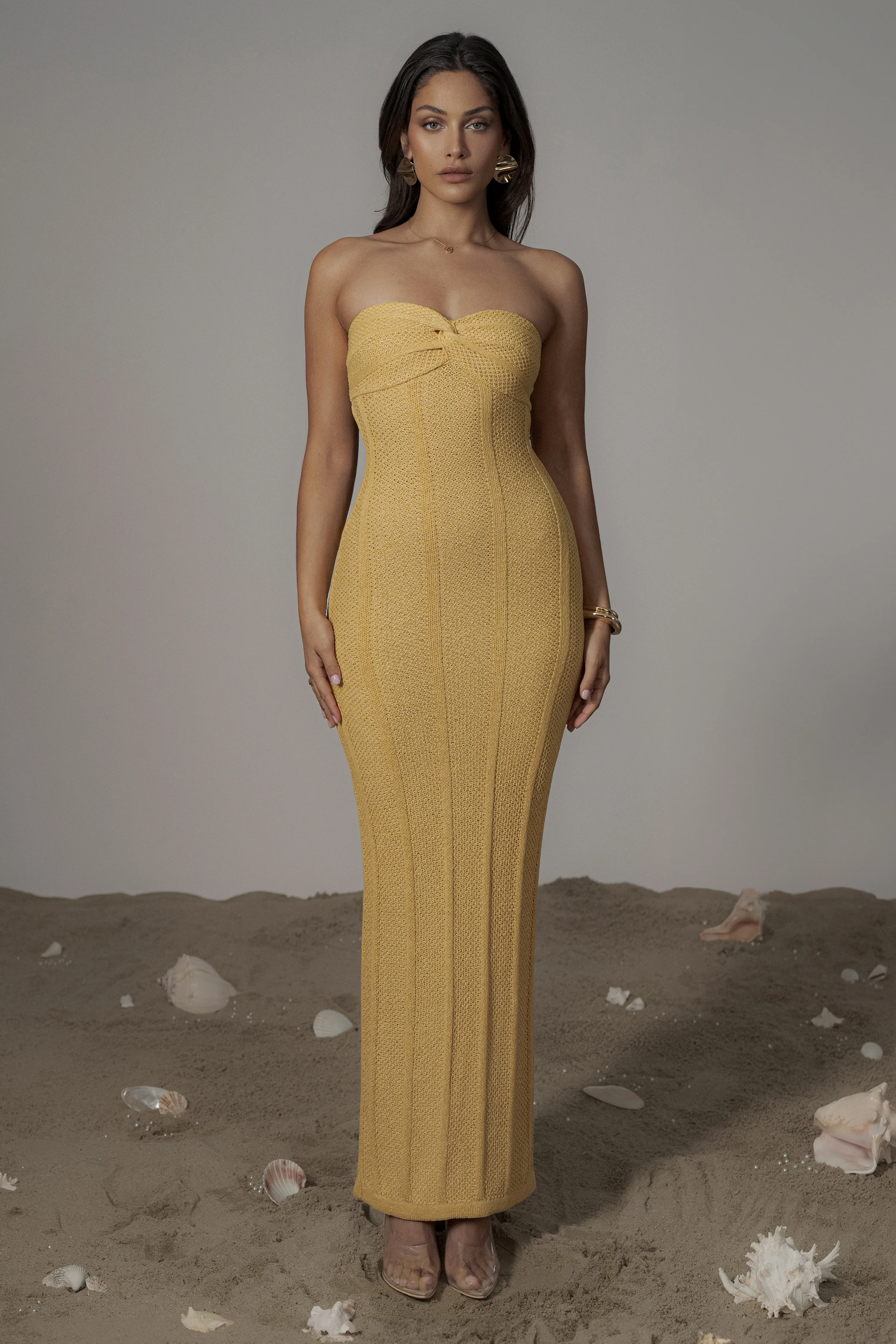 Yellow Blanca Strapless Maxi Dress - Image 3
