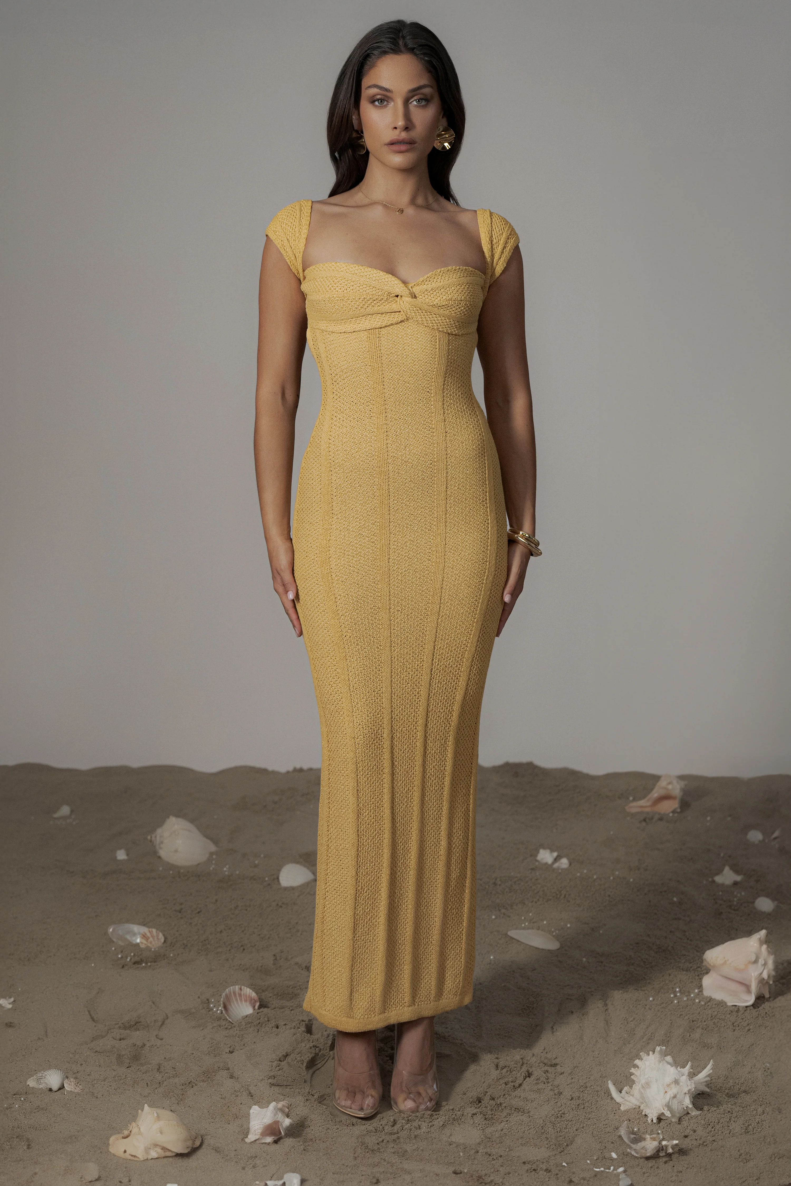 Yellow Blanca Strapless Maxi Dress - Image 5
