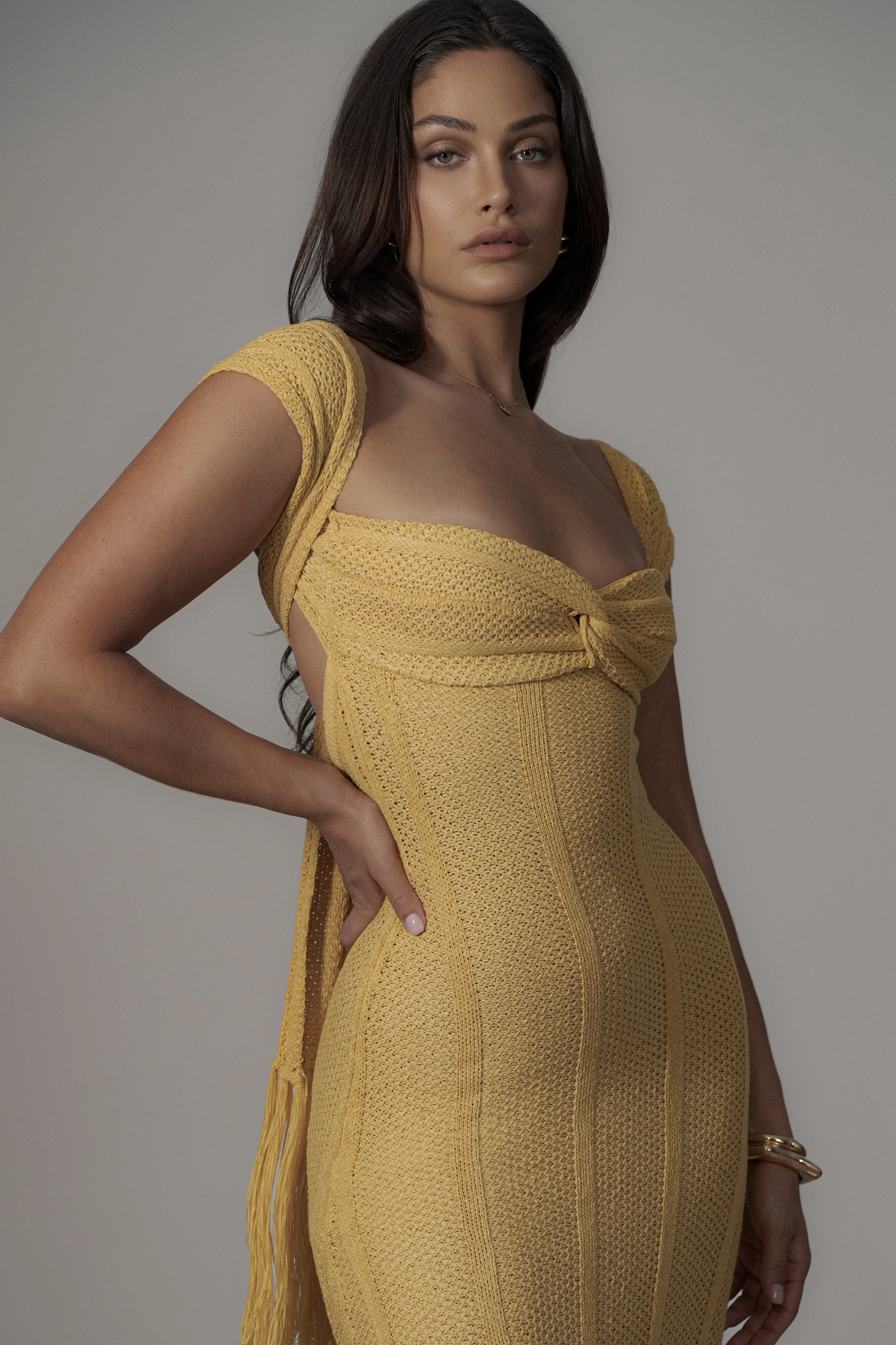 Yellow Blanca Strapless Maxi Dress - Image 7
