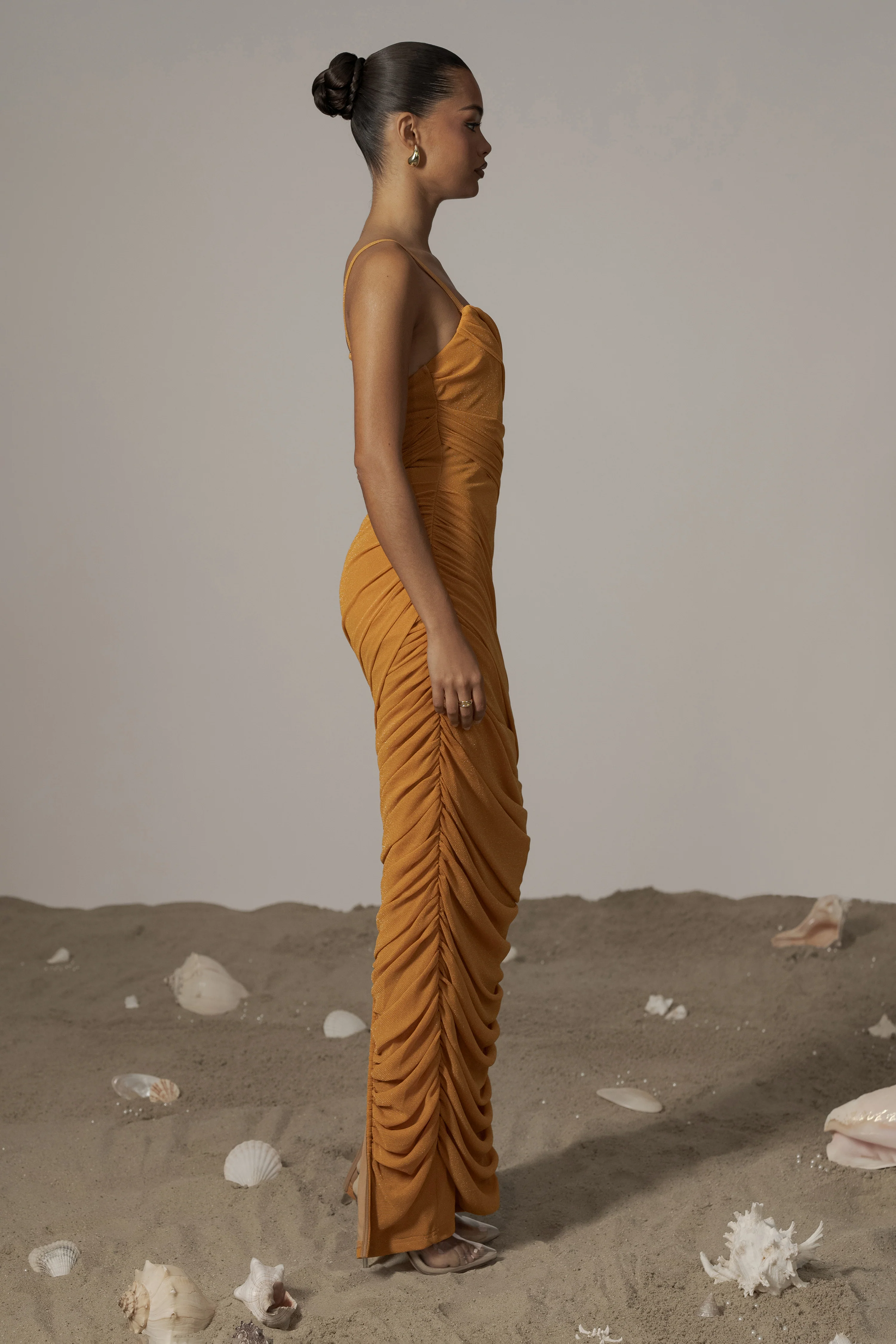 Yellow Catalina Lurex Knit Maxi Dress - Image 11