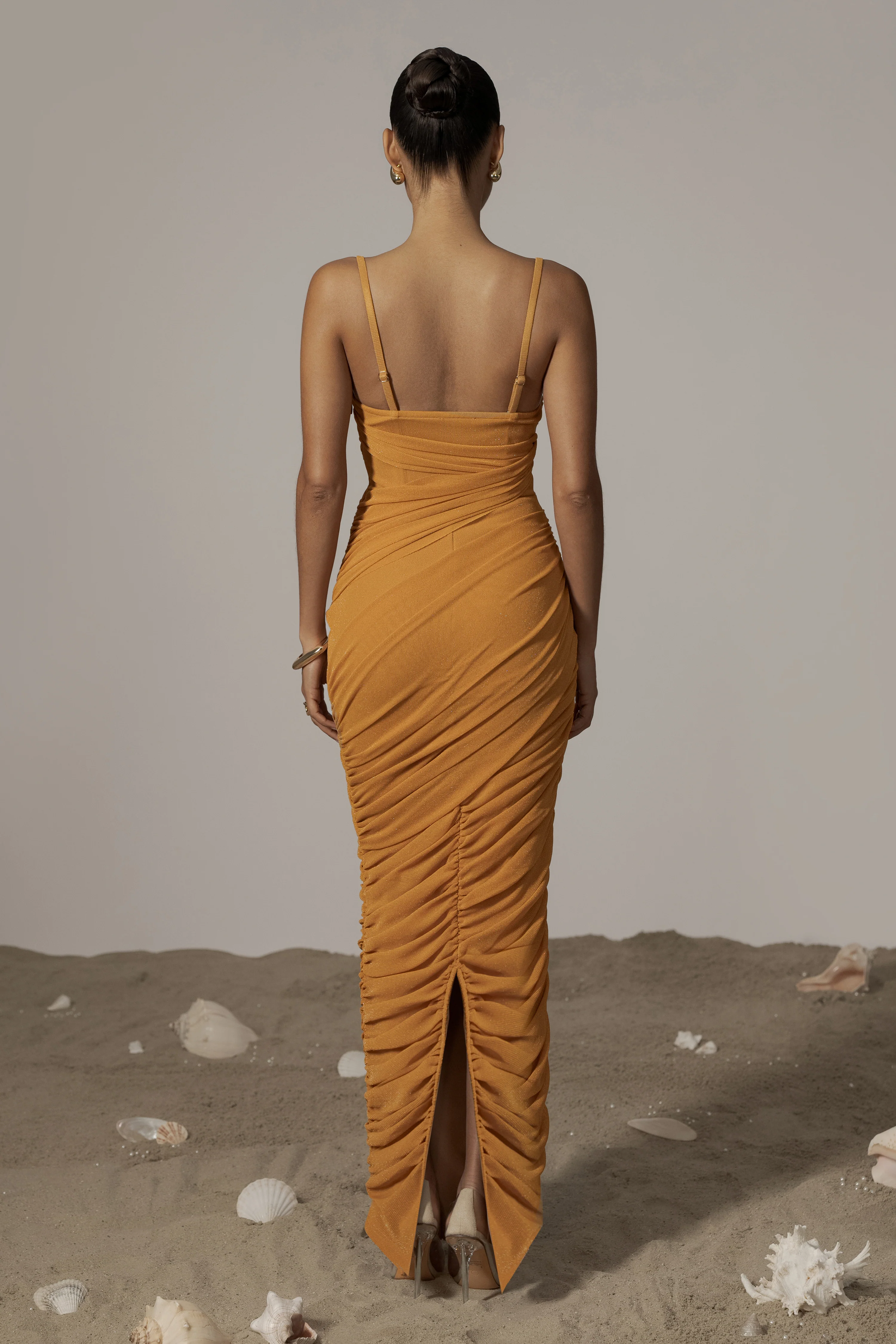 Yellow Catalina Lurex Knit Maxi Dress - Image 15