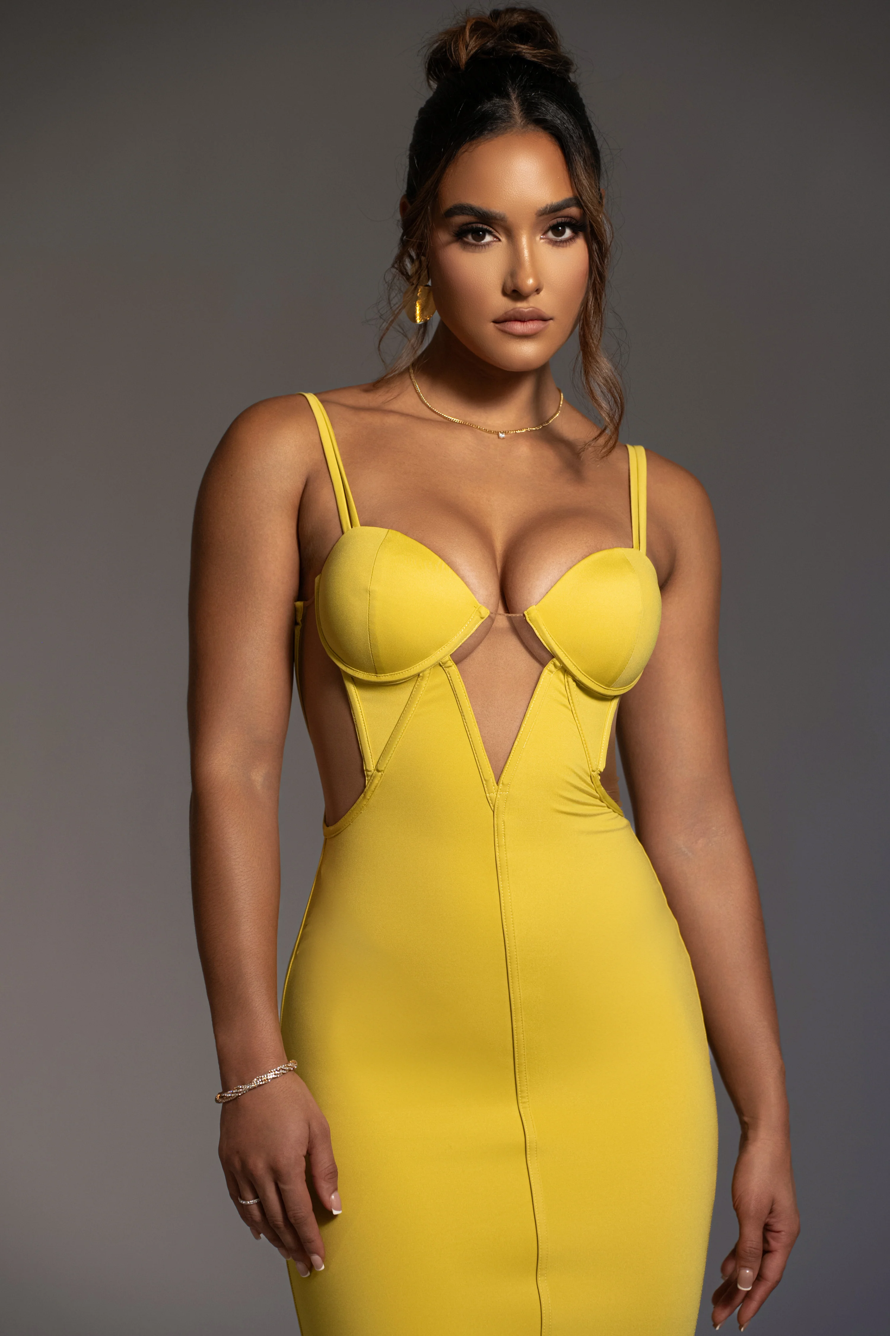 Yellow Enchantment Bustier Maxi Dress - Image 3