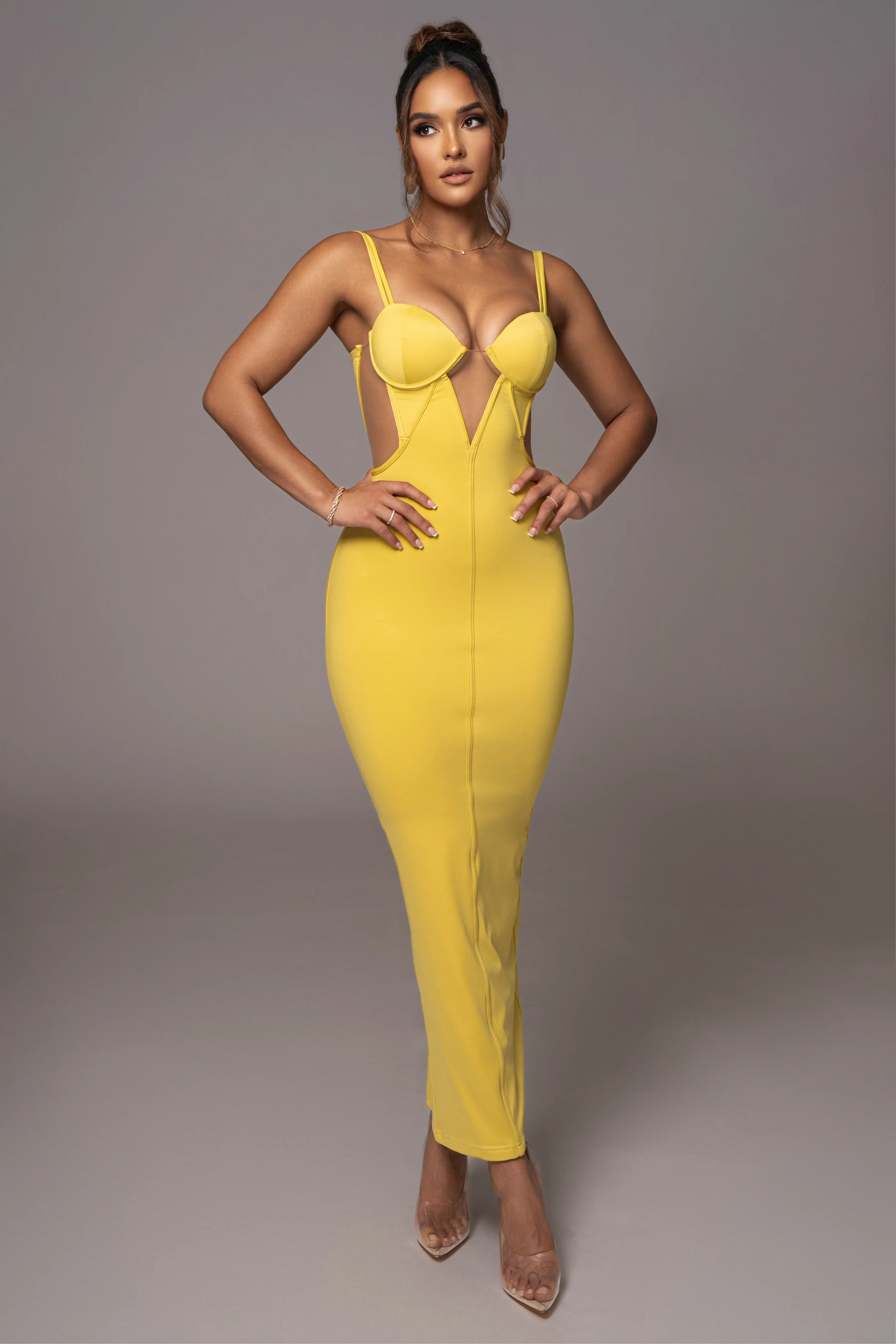 Yellow Enchantment Bustier Maxi Dress - Image 4