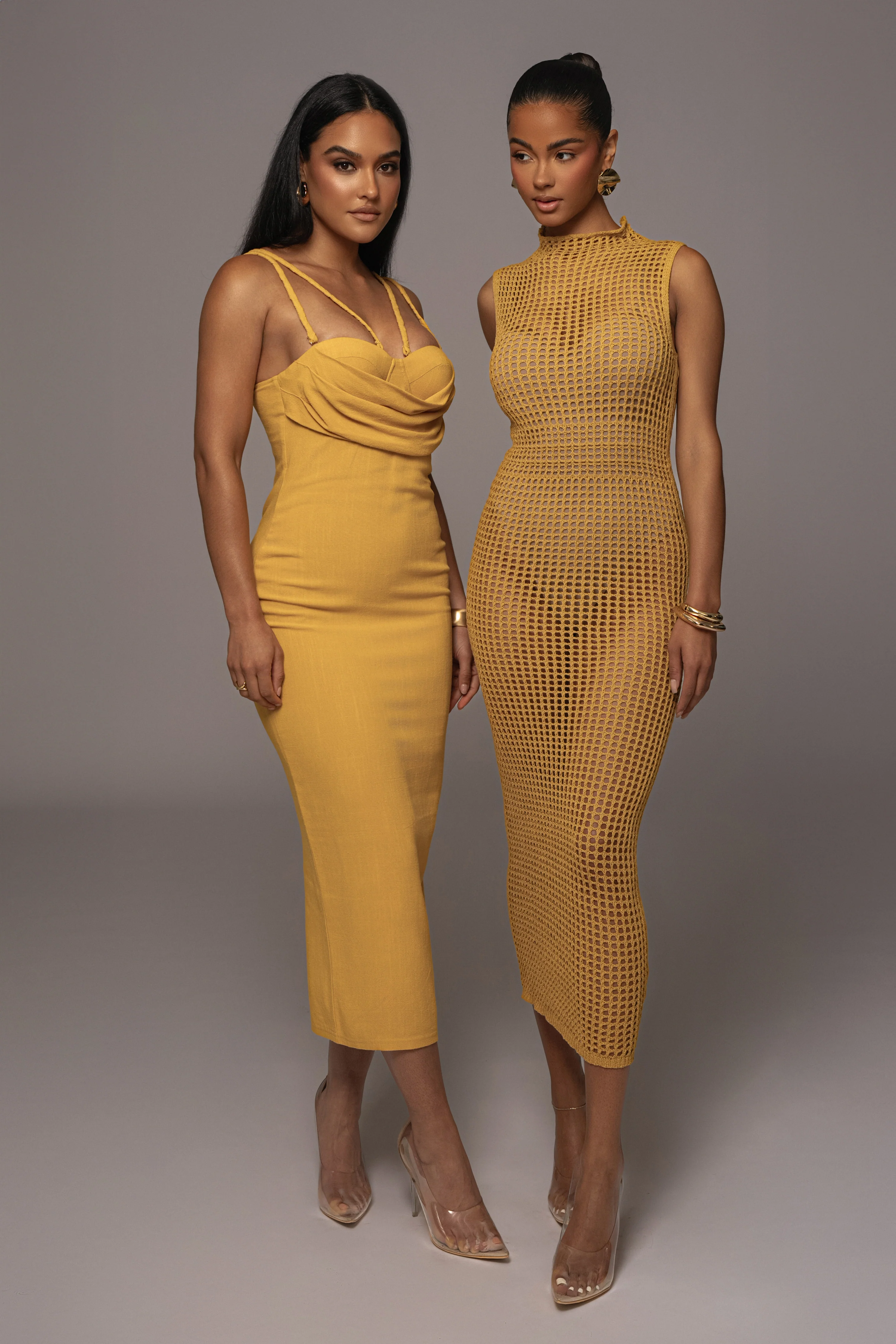 Yellow Pacific Tides Crochet Maxi Dress - Image 3