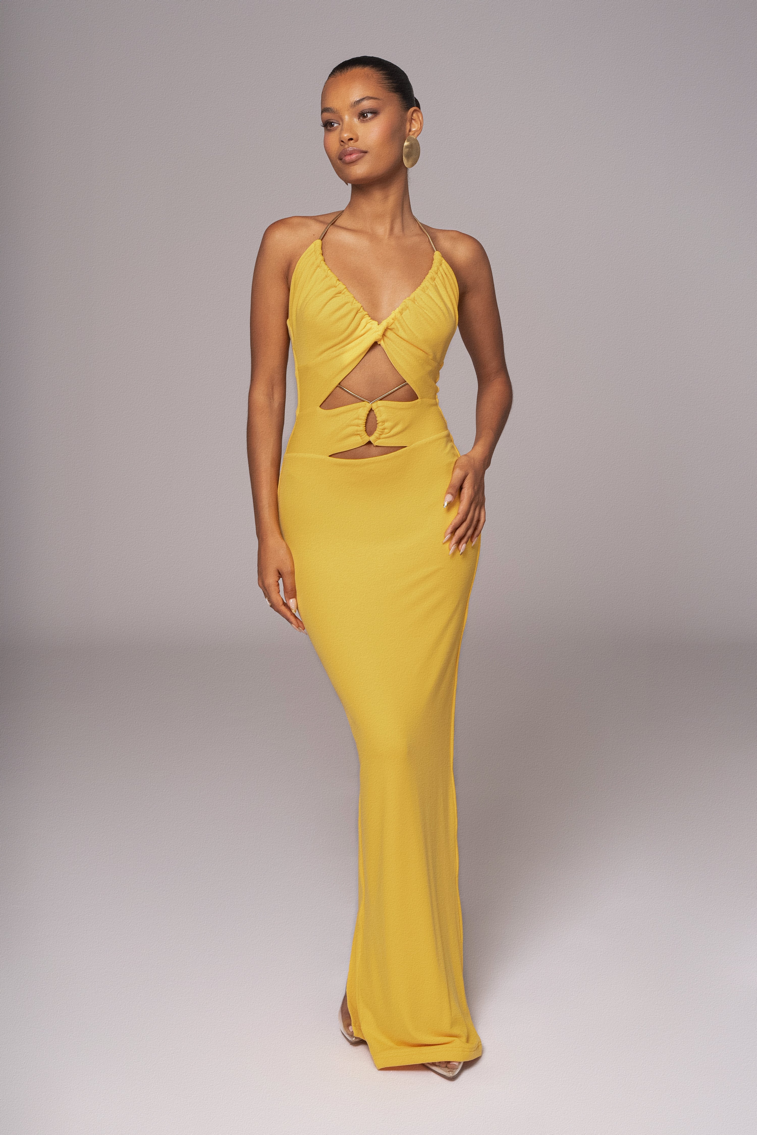Yellow Secret Bloom Maxi Dress - Image 3