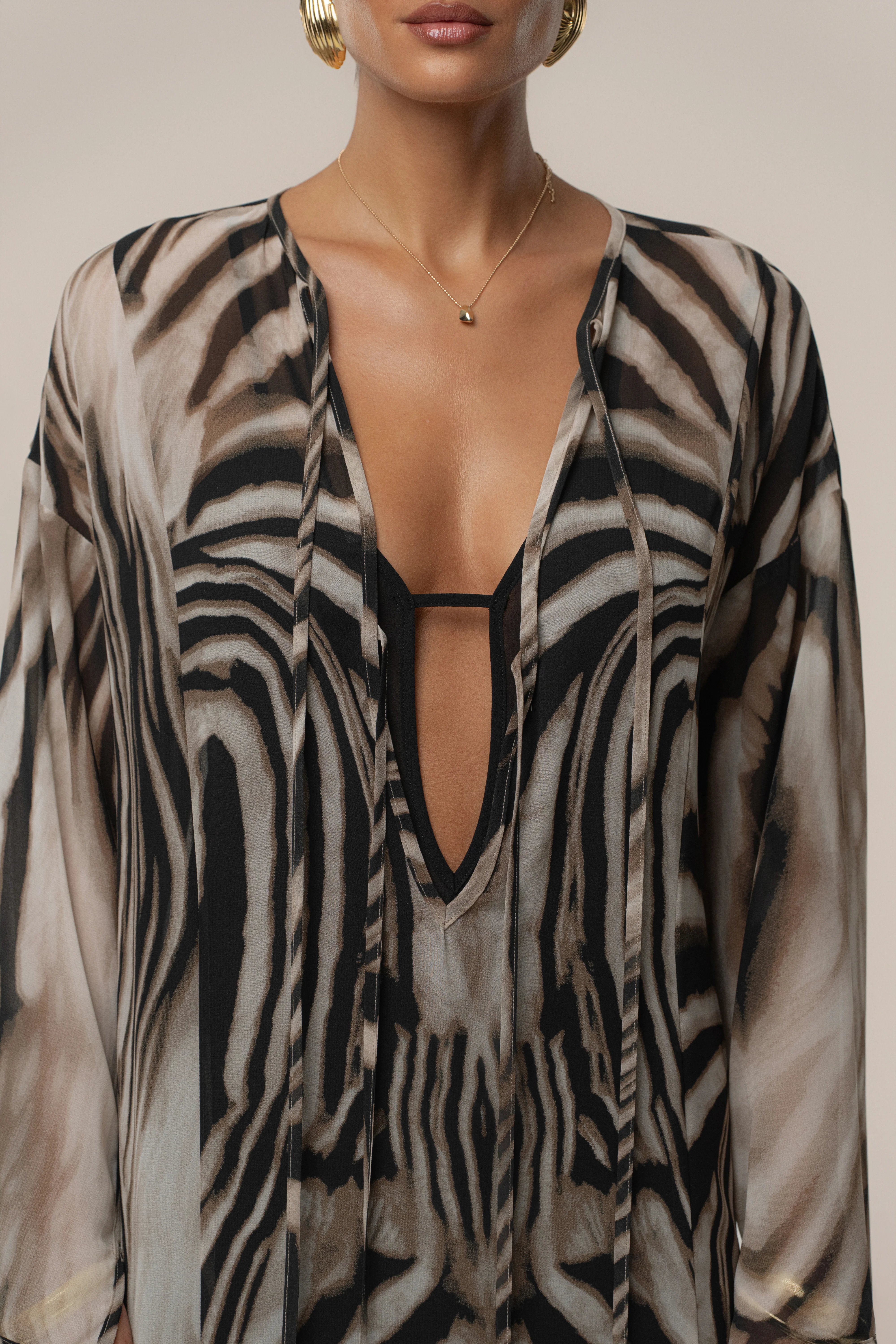 Brown Zebra Print New Vista Maxi Dress - Image 5