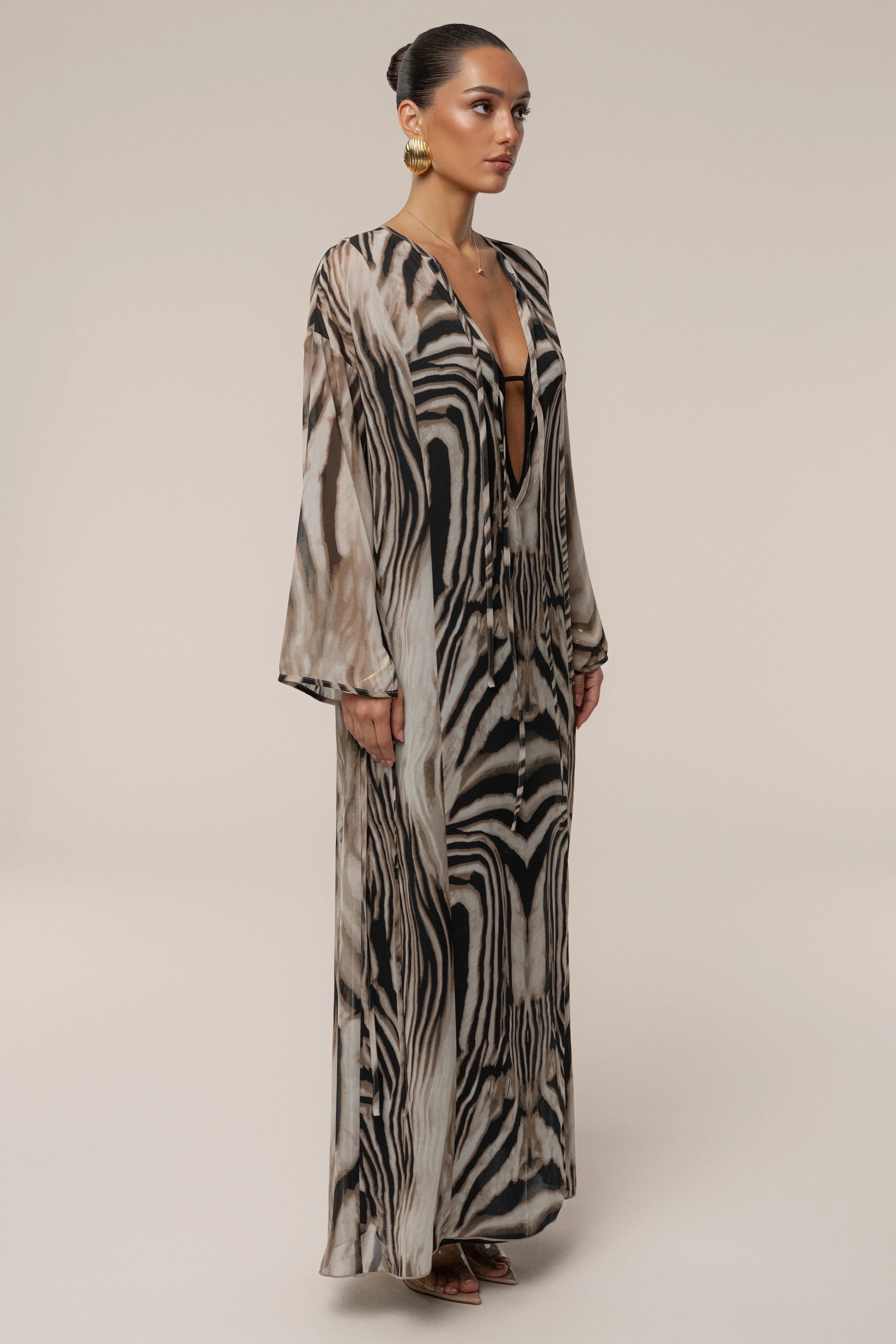 Brown Zebra Print New Vista Maxi Dress - Image 8
